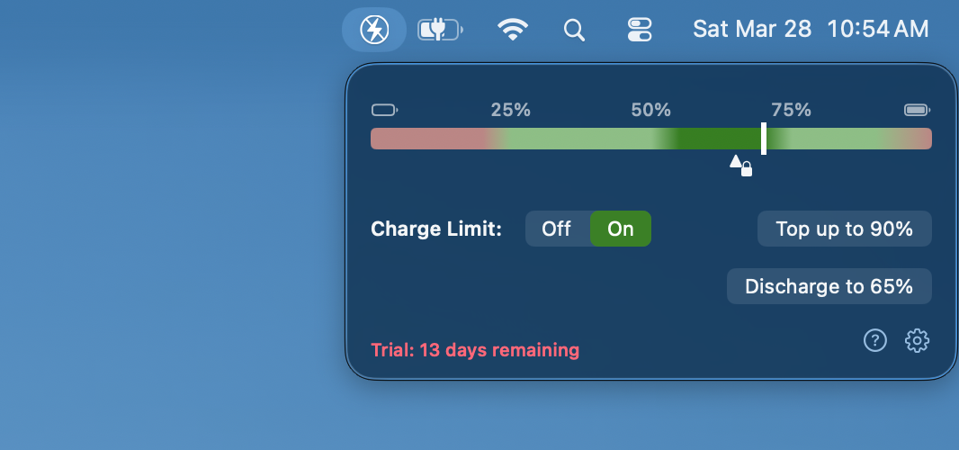BatteryThrottle main view screenshot