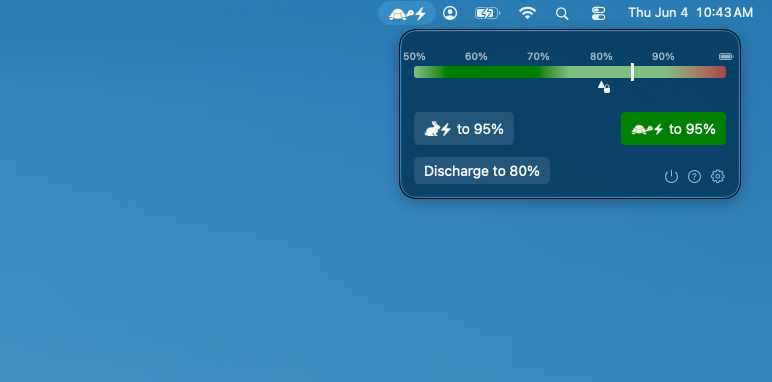 BatteryThrottle main view screenshot
