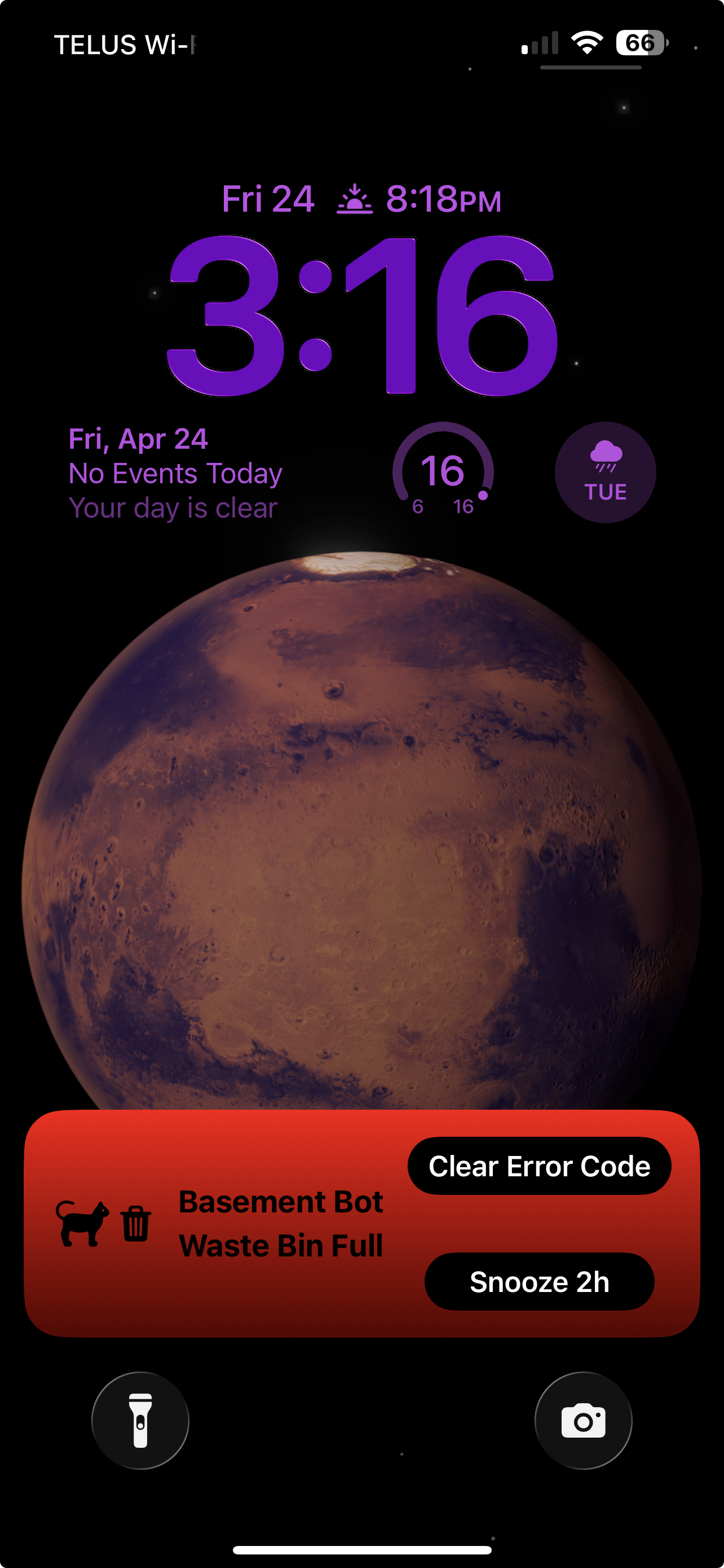 Live activity lock screen badge screenshot