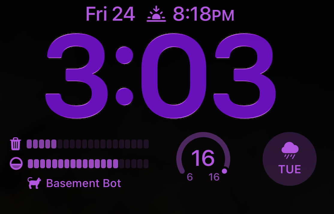 Lock screen widget screenshot